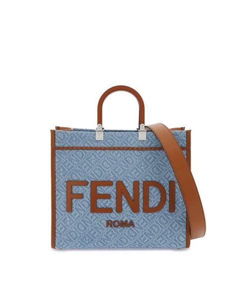 fendi wool shopper tote|fendi denim tote.